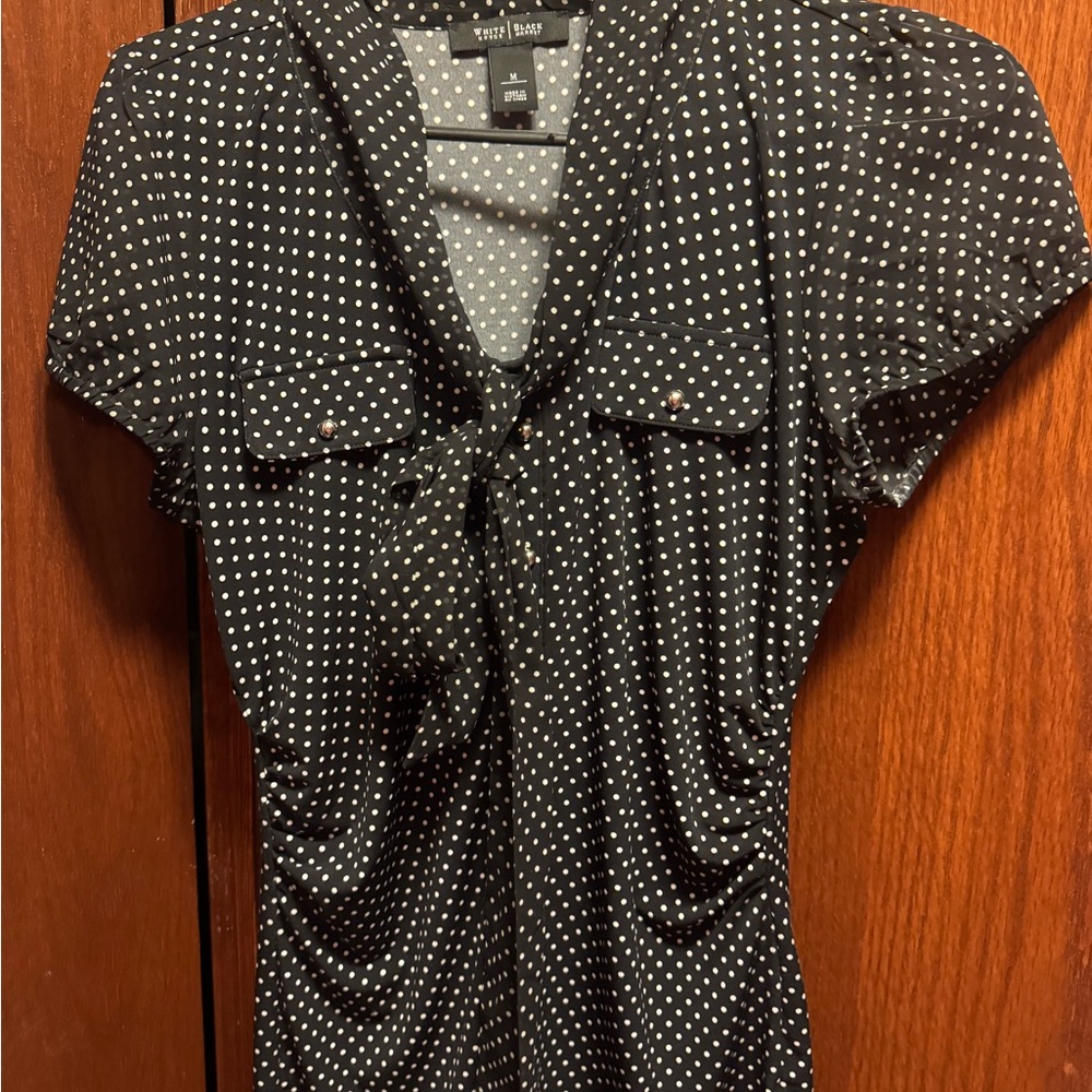 White House/black market  Polka Dot Blouse size m